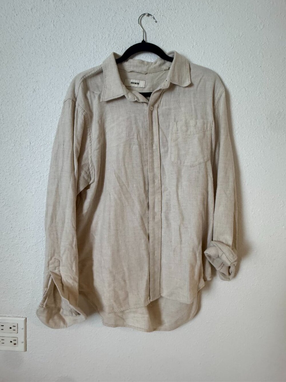 Buck Mason Button-Down Shirt in Light Cream